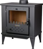 ProTermo Kaminofen Fenix Anthrazit 12,2 kW Heizleistung 62x44x73 cm Holzofen mit Schamottsteinen - Bauart 2 – Bild 5