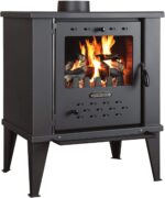 ProTermo Kaminofen Fenix Anthrazit 12,2 kW Heizleistung 62x44x73 cm Holzofen mit Schamottsteinen - Bauart 2