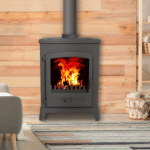 12 kW anthrazit lackierter Holzofen FONTEMONT – GODIN – 389144