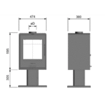 MODERNA SLIM LUXE 10 kW Holzofen – Bild 2